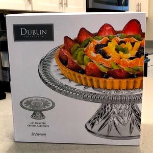 Shannon by Goldinger Dublin 12” crystal cake plate